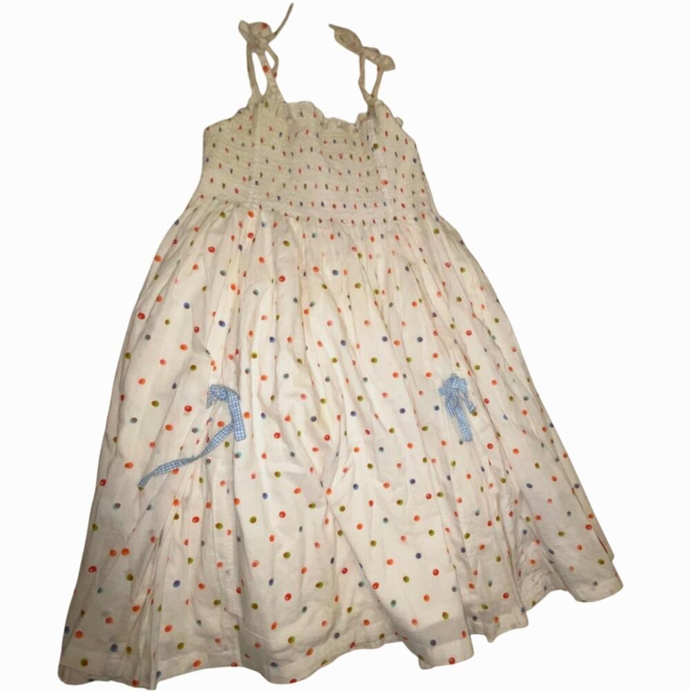 Girls Oilily Polka Dot Bow Dress Size 8 Years